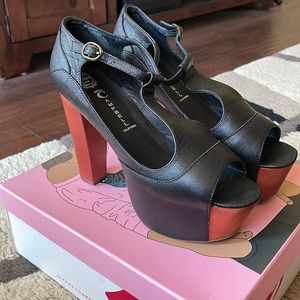 JC Foxy-Wood Heels Sz 8.5